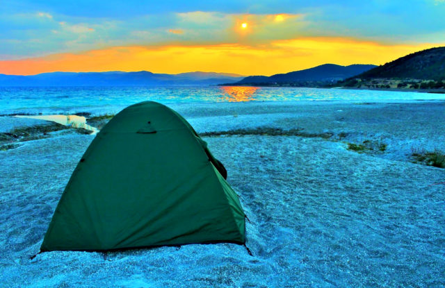 Camping in Lake Salda